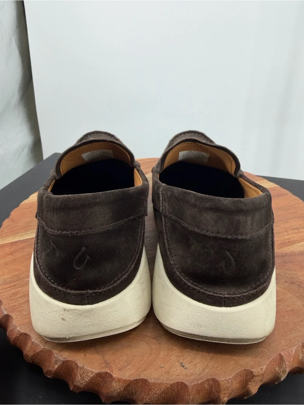 Olukai Ka`a Loafers Italian Suede Brown Slip On Drivers‎ 9.5 MENS - $180